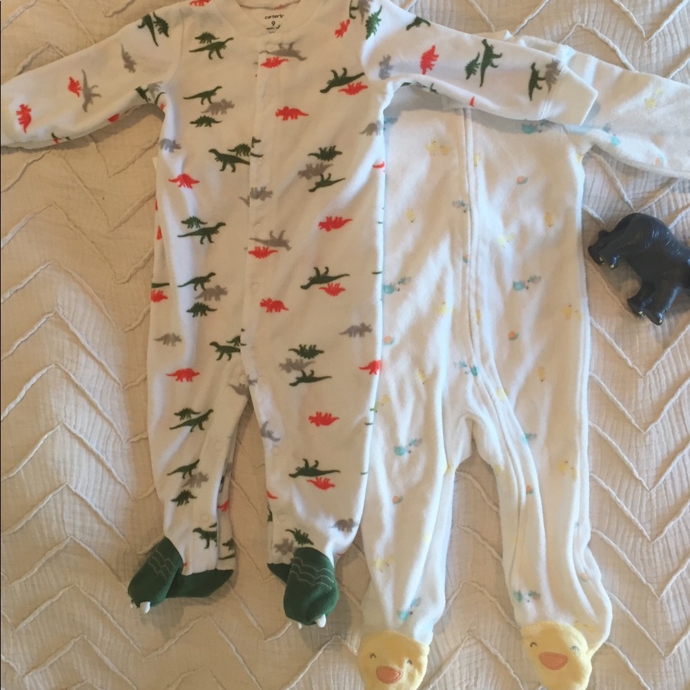 Onesie Pajamas from Carters. Fleece material
